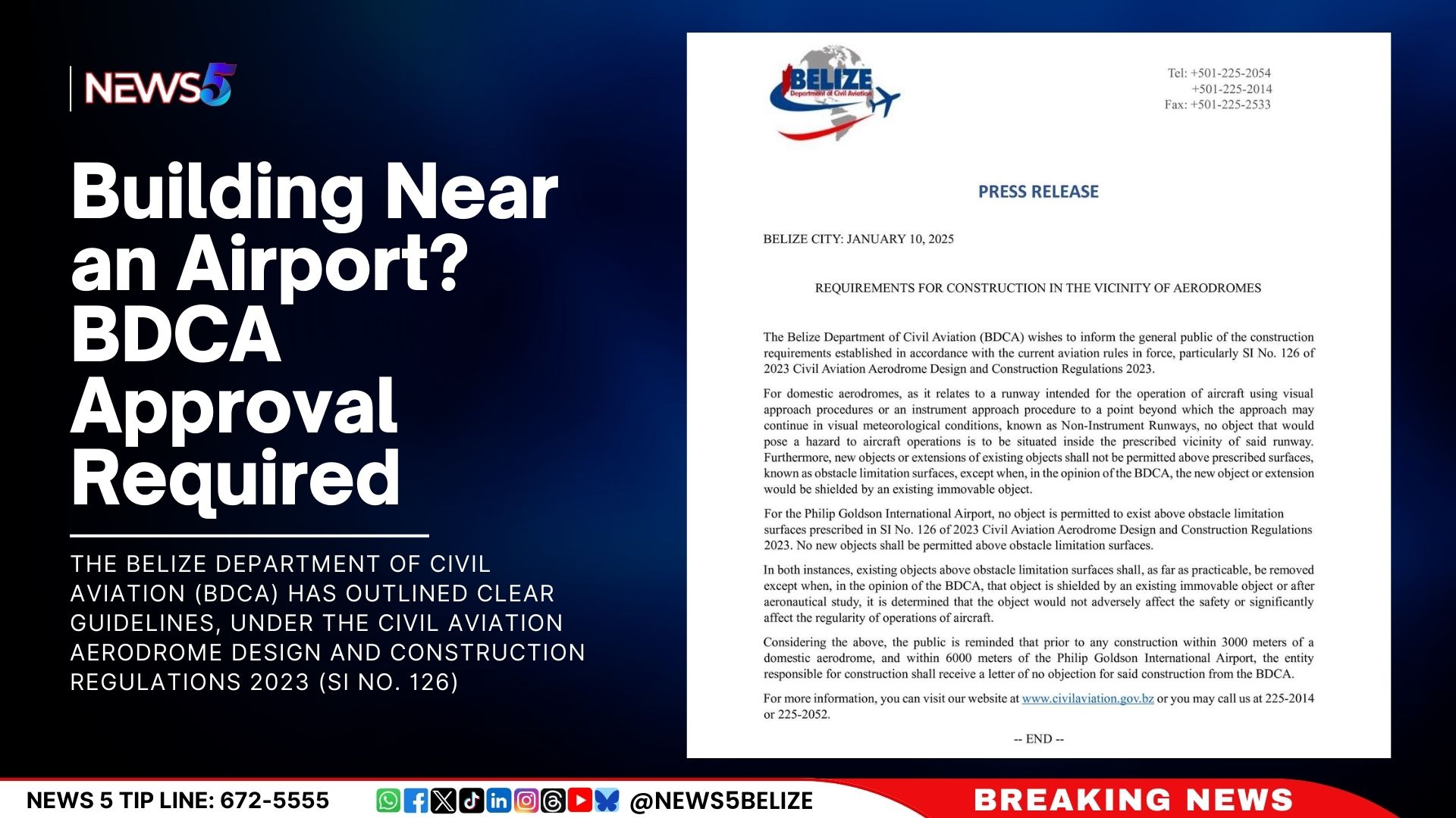 Building Near an Airport? BDCA Approval Required | Greater Belize Media