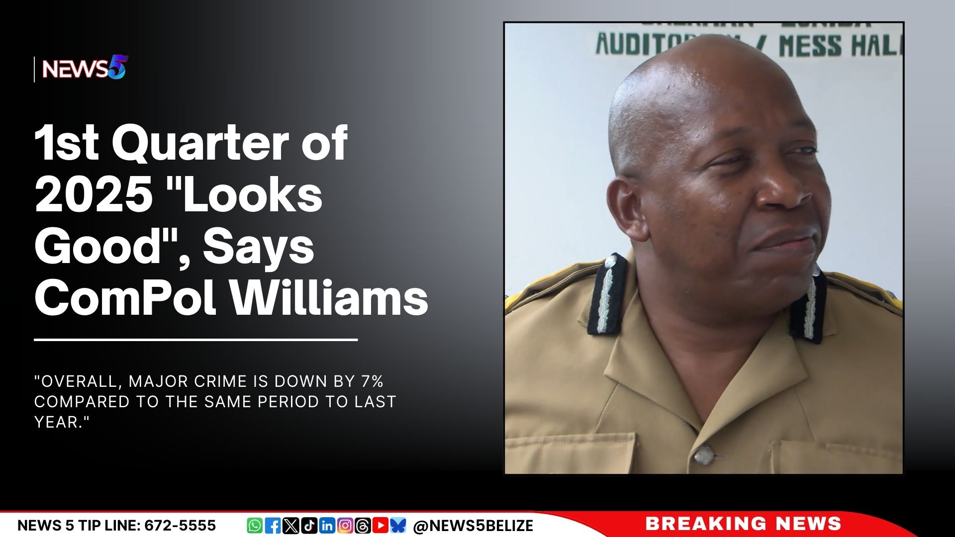 1st Quarter of 2025 “Looks Good”, Says ComPol Williams | Greater Belize ...